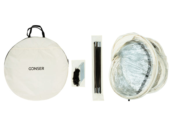 Pop-Up Bubble Zelt 8-10 Personen 380 cm transparent/weiss
