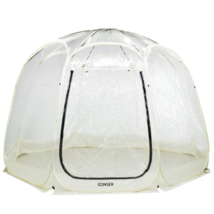 Pop-Up Bubble Zelt 8-10 Personen 380 cm transparent/weiss