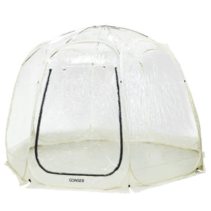 Pop-Up Bubble Zelt 8-10 Personen 380 cm transparent/weiss