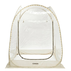 Pop-Up Bubble Zelt LED 2-3 Personen 180 cm transparent/weiss