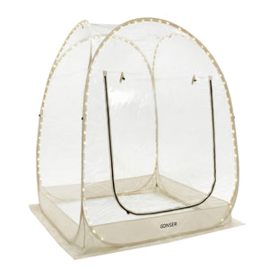 Pop-Up Bubble Zelt LED 2-3 Personen 180 cm transparent/weiss