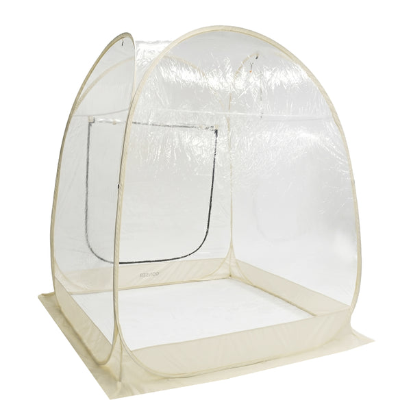 Pop-Up Bubble Zelt LED 2-3 Personen 180 cm transparent/weiss