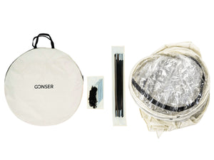 Pop-Up Bubble Zelt LED 4-6 Personen 300 cm transparent/weiss