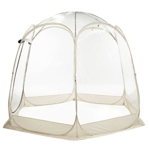 Pop-Up Bubble Zelt LED 4-6 Personen 300 cm transparent/weiss