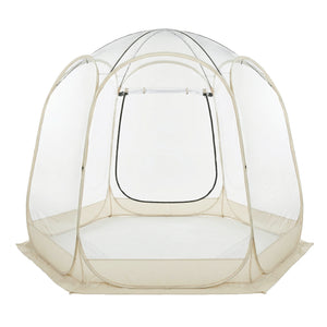 Pop-Up Bubble Zelt LED 4-6 Personen 300 cm transparent/weiss
