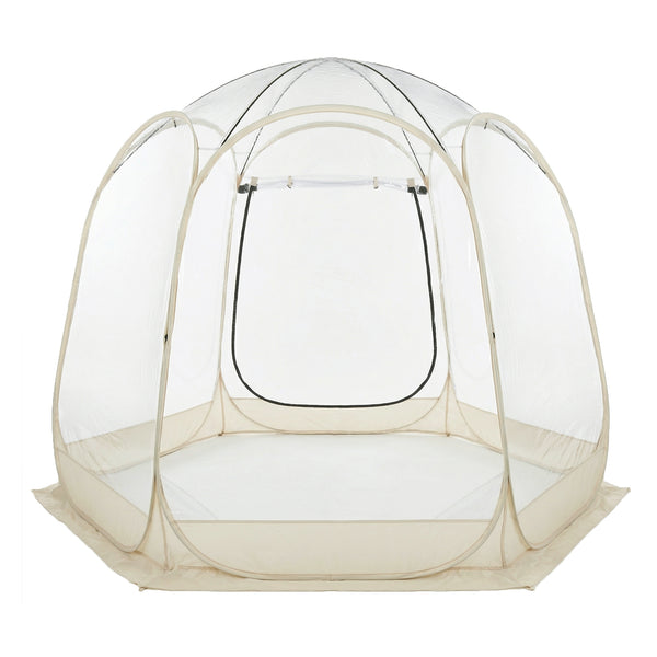 Pop-Up Bubble Zelt LED 4-6 Personen 300 cm transparent/weiss
