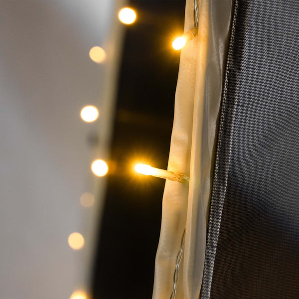 Padiglione Pop-Up LED 2-3 persone 2 x 2 m trasparente/nero