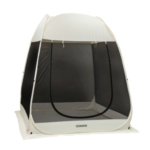 Padiglione Pop-Up LED 2-3 persone 2 x 2 m trasparente/nero