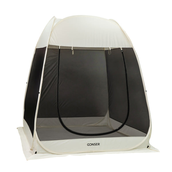 Padiglione Pop-Up LED 2-3 persone 2 x 2 m trasparente/nero