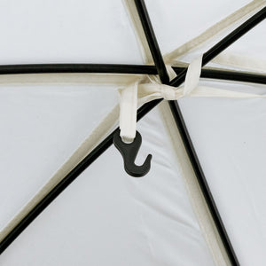 Pop-Up Pavillon LED 4-6 Personen 3 x 2 m transparent/schwarz