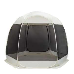 Pop-Up Pavillon LED 4-6 Personen 3 x 2 m transparent/schwarz