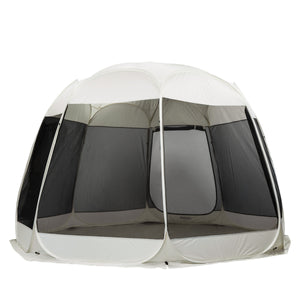 Pop-Up Pavillon LED 8-10 Personen 4 x 3 m transparent/schwarz