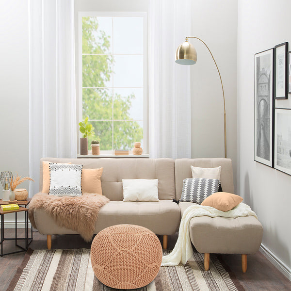 Pouf BYBLOS hellbraun