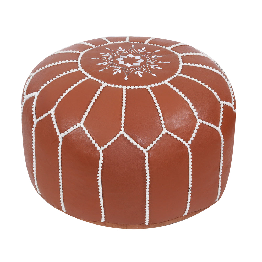 Pouf marrone chiaro Damasco