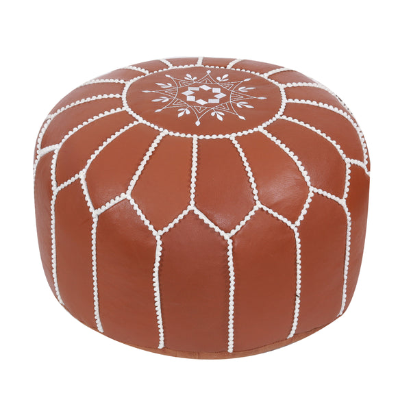 Pouf DAMASKUS hellbraun