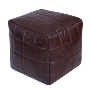 Pouf Leder MASKAT braun