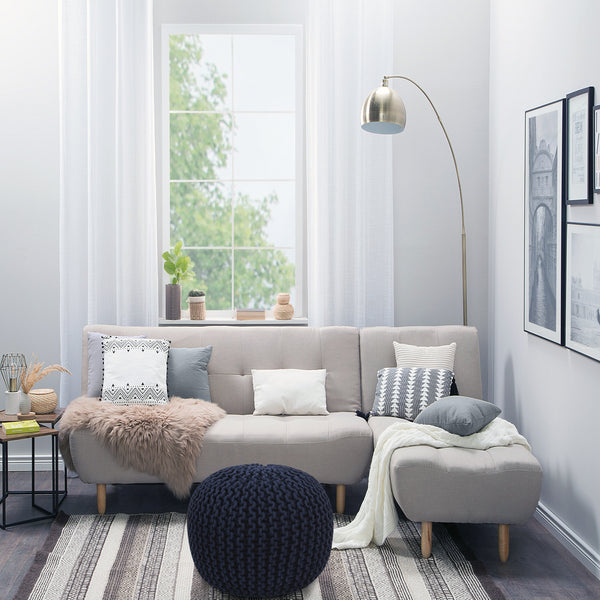 Pouf RAMILA dunkelblau