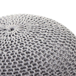 Pouf Sitzhocker 40x50cm Strickhocker grau