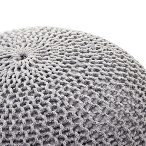 Pouf Sitzhocker 40x50cm Strickhocker grau