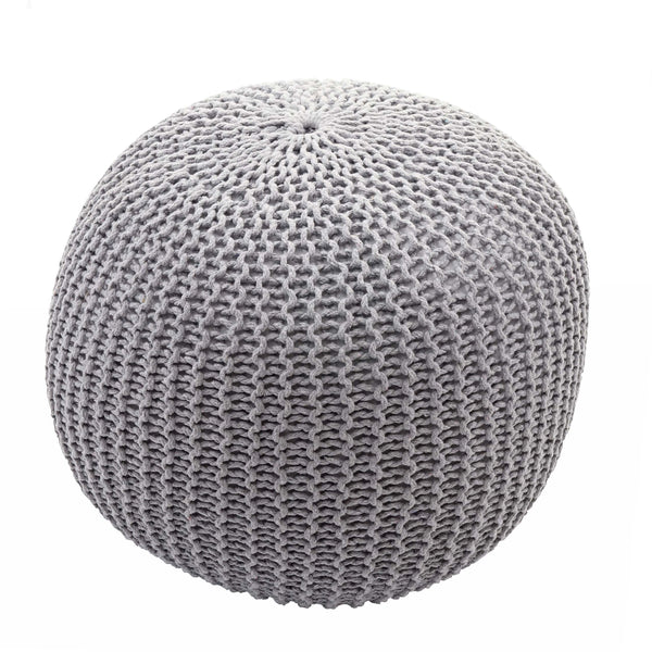 Pouf Sitzhocker 40x50cm Strickhocker grau