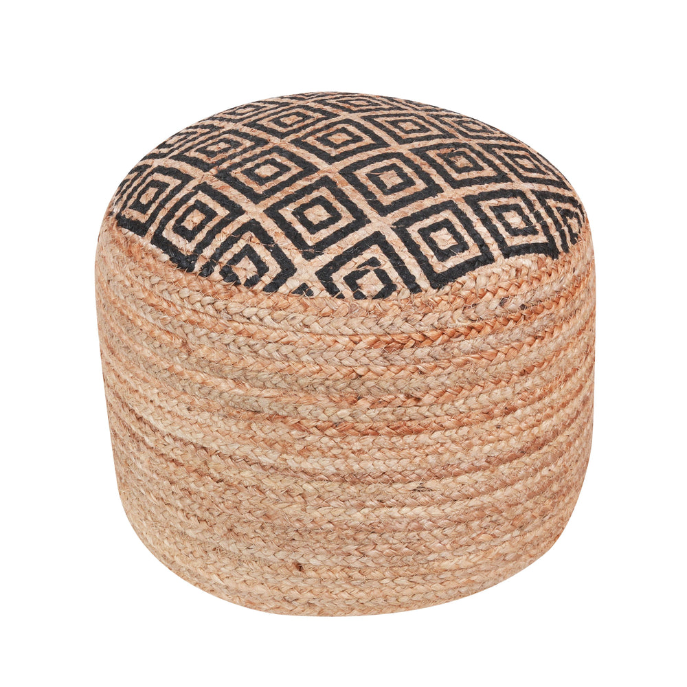 Pouf NETANJA nero/naturale