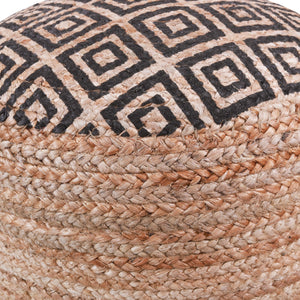 Pouf NETANJA schwarz/natural