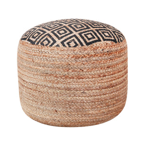 Pouf NETANJA schwarz/natural