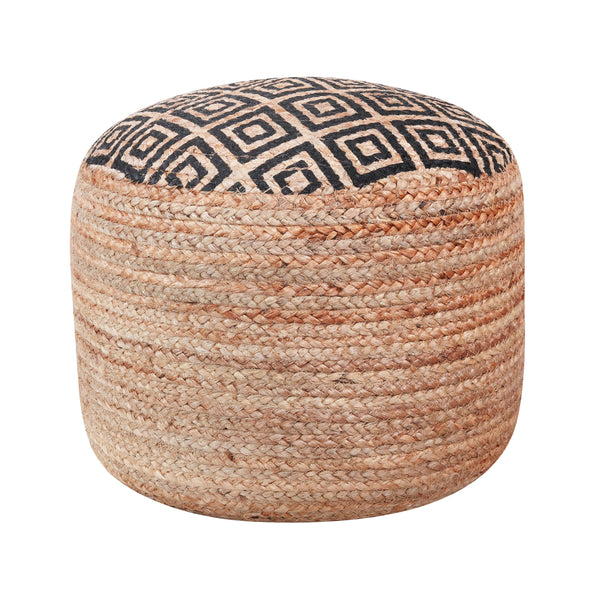 Pouf NETANJA schwarz/natural