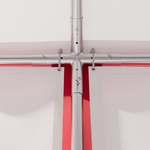 Profi PVC Partyzelt 3x6m rot/weiss
