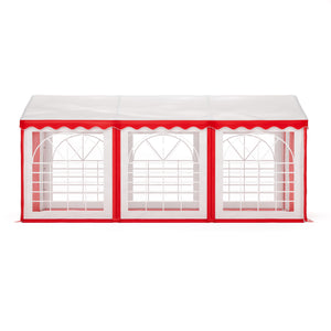 Profi PVC Partyzelt 3x6m rot/weiss
