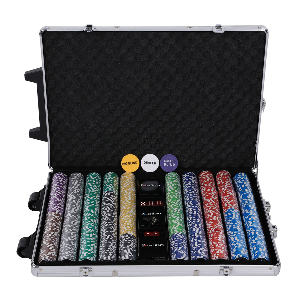 Set da poker professionale (1000 Ultimate Laser Chips, 14 g)