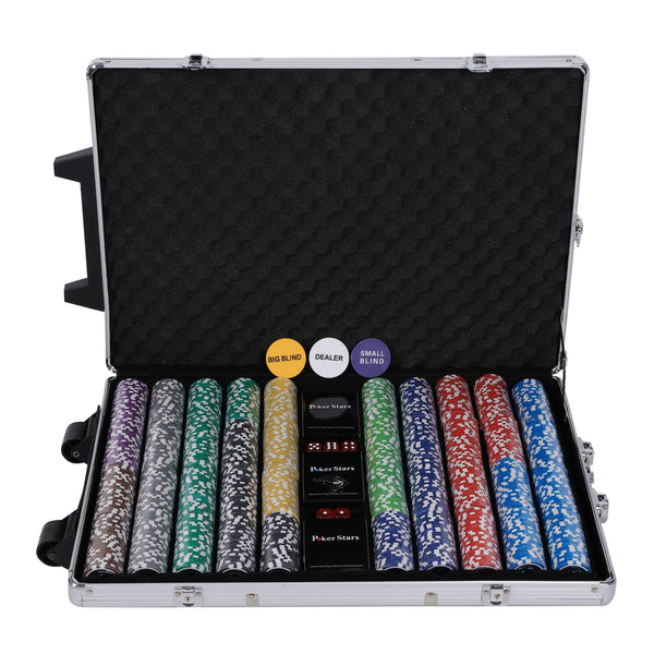 Profi Pokerset (1000 Ultimate Laser Chips, 14g)