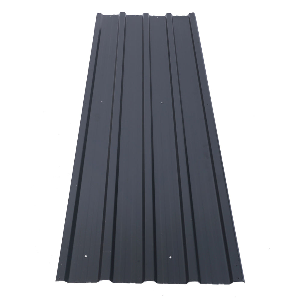 Trapezoidal sheet metal, anthracite, set of 12, 129 x 45 cm