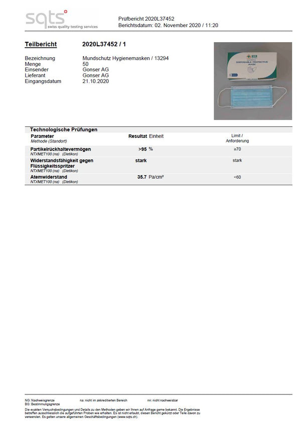 Mundschutz Hygienemasken à 50 Stück