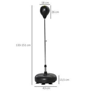 Punchingball Set höhenverstellbar mit 1 Paar Handschuhe 133-151 cm