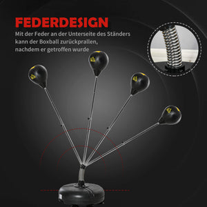 Punchingball Set höhenverstellbar mit 1 Paar Handschuhe 133-151 cm