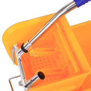 Cleaning bucket, cleaning trolley, wheeled bucket with wringing device, 20 L