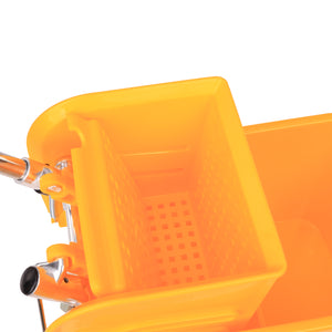 Cleaning bucket, cleaning trolley, wheeled bucket with wringing device, 20 L