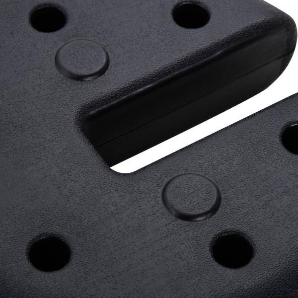 4 tlg. Pavillon Standfuss Gewicht Partyzelt Pavillongewicht befüllbar bis 5 kg HDPE-Kunststoff Schwarz Ø25 x 6 cm