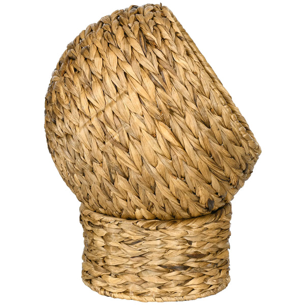 Katzenhöhle Katzenbett mit Kissen Hütte Braun, 42 x 33 x 52 cm