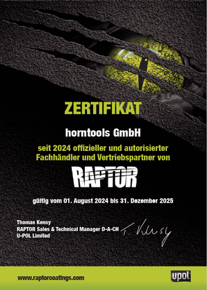 RAPTOR Lack Schwarz - 4 Flaschen (Beschichtung & Härter)