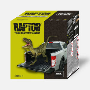 RAPTOR Lack Schwarz - 4 Flaschen (Beschichtung & Härter)