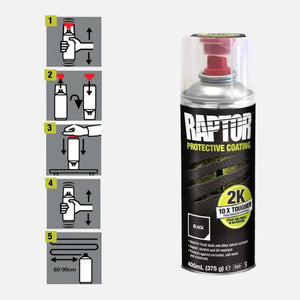 6 x RAPTOR 2K Spraydose + gratis Ätzgrundierung