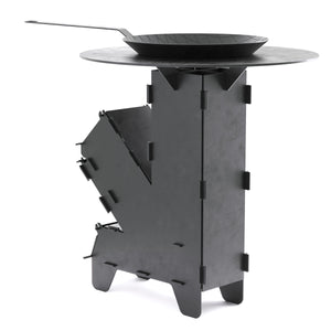 Réchaud Rocket avec plaque de cuisson et poêle 36 x 14 x 57 cm
