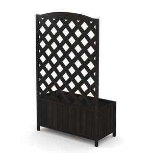 Rankgitter mit Blumenkasten schwarz