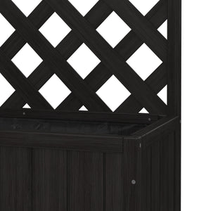 Rankgitter mit Blumenkasten schwarz