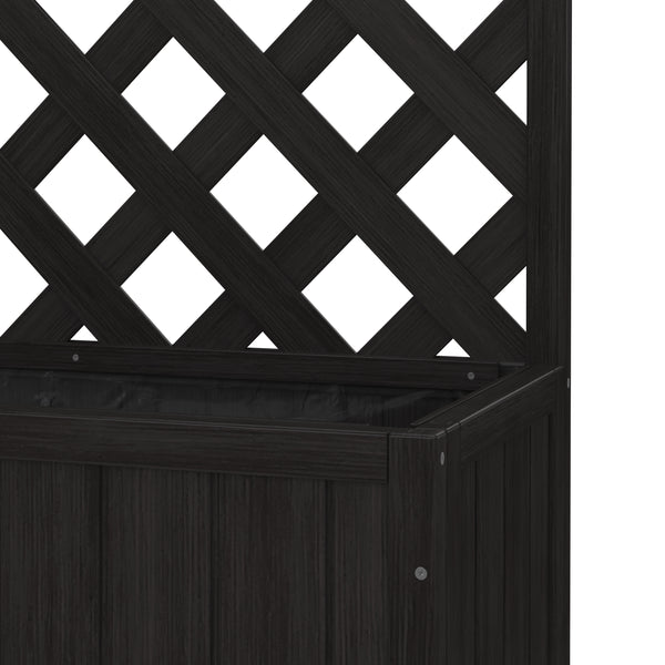 Rankgitter mit Blumenkasten schwarz
