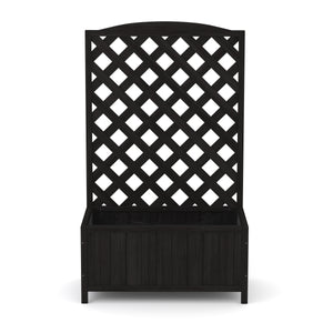 Rankgitter mit Blumenkasten schwarz