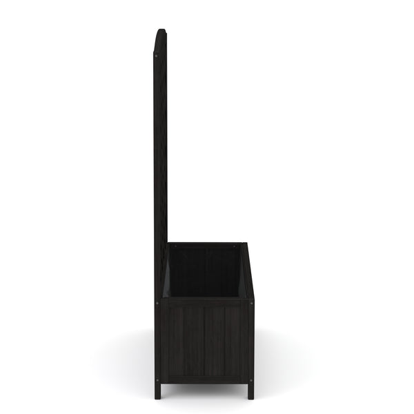 Rankgitter mit Blumenkasten schwarz