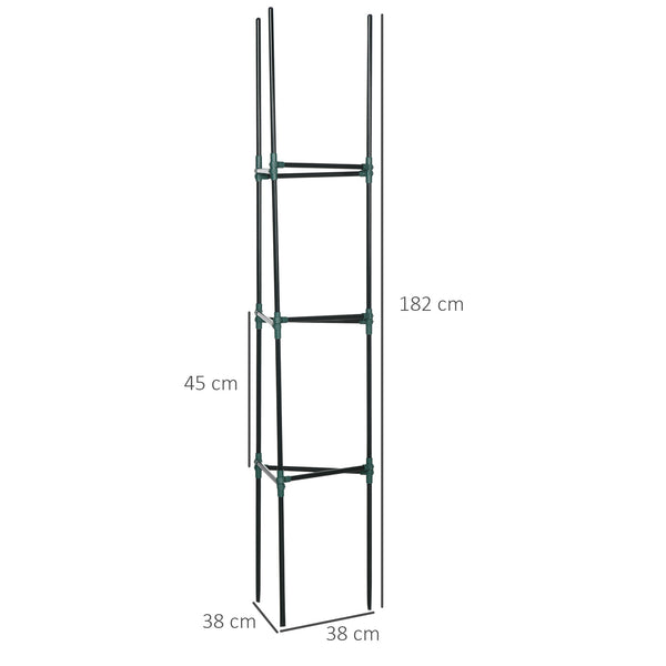 Rankhilfe 3er-Set Pflanzengitter modulares Design